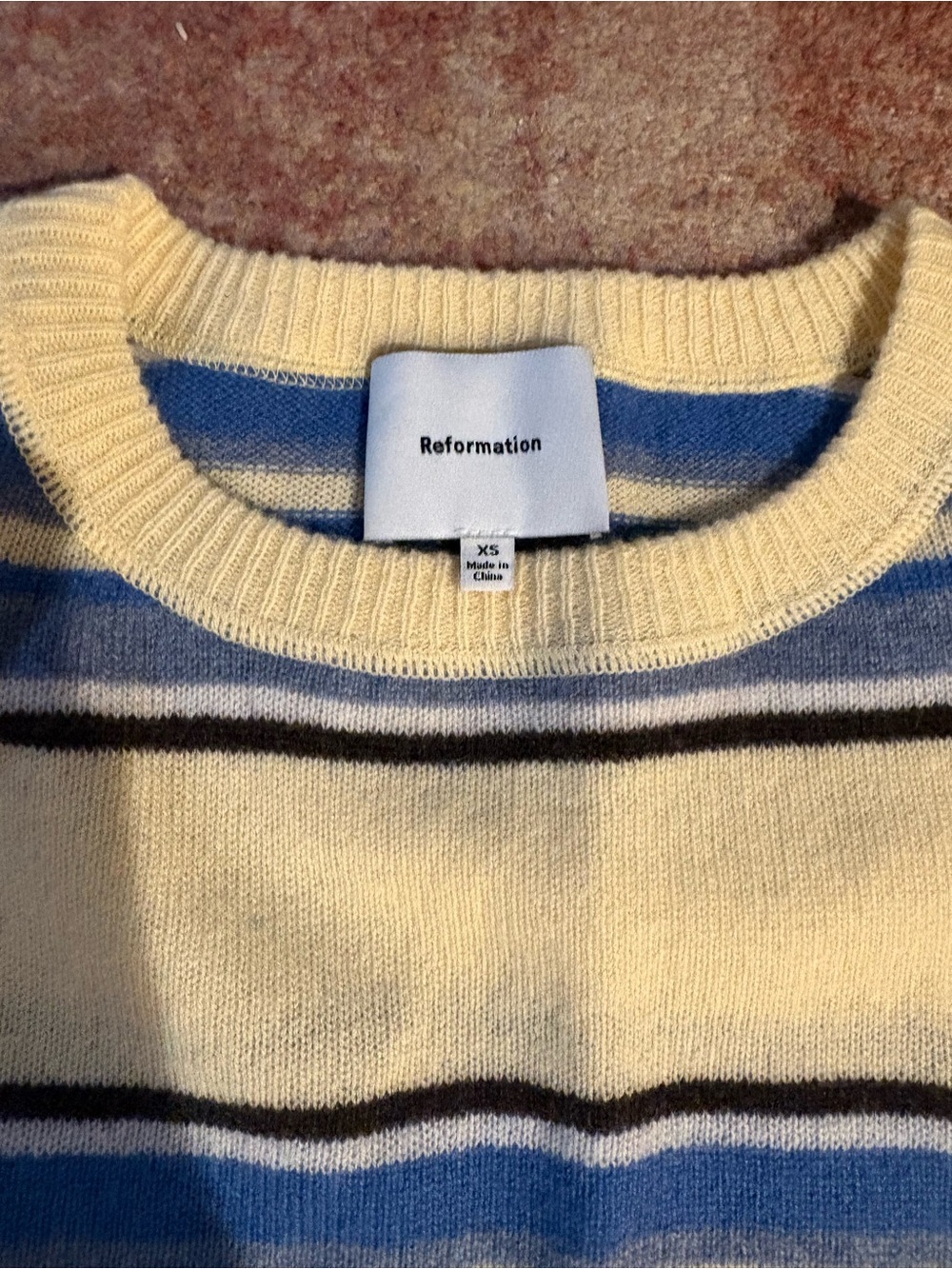 Reformation Striped boyfriend crewneck - Picture 3 of 6